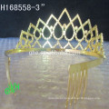 .New Designs Cheap Rhinestone Crown, desfile usam tiaras de ouro e coroa
